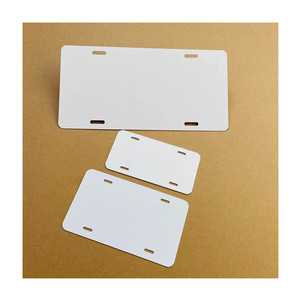 Vendite calde Gloss White Dye sublimazione targa in alluminio in metallo 12 ''<span class=keywords><strong>X</strong></span> 6'' etichette in metallo per Auto in bianco per accessori Auto - Product Image 4