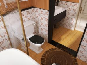 GUCI 200*200 세라믹 욕실 벽 바닥 타일 낮은 흡수 모로코 만다라 도자기 장식 무딘 CLASSIC 유약 타일 - Product Image 6