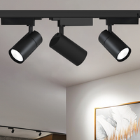 Spot LED sur rail 3 ou 4 fils, anti-éblouissement, moderne, de haute qualité, orientable, pour plafond, usage commercial, magasin, galerie d'art, bureau