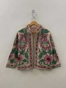 เสื้อแจ็คเก็ตบอมเบอร์ TNT Suzani ปักลายสัตว์ ผ้าฝ้ายทอระบายอากาศได้ดี ทรงปกติ สำหรับฤดูใบไม้ผลิและฤดูหนาว เหมาะเป็นของขวัญสำหรับเธอ - Product Image 2