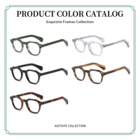 Monture de lunettes en acétate pour usage quotidien, hommes et femmes, monture optique polygonale vintage en acétate, vente en gros