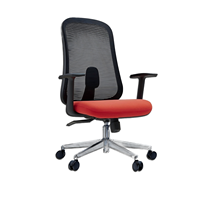 Chaise de bureau ergonomique moderne en maille avec soutien lombaire réglable et conception pivotante inclinable