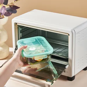 Conteiners de réfrigérateur en verre borosilicaté transparent sans bpa 1040ML