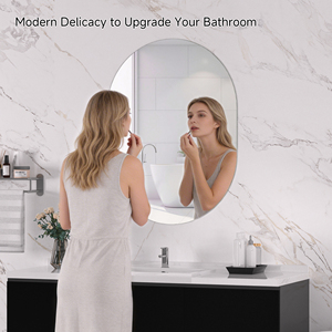 <span class=keywords><strong>Grand</strong></span> <span class=keywords><strong>miroir</strong></span> de salle de bain ovale sans cadre, <span class=keywords><strong>miroir</strong></span> <span class=keywords><strong>mural</strong></span> HD sans cuivre, <span class=keywords><strong>miroir</strong></span> sur mesure - Product Image 5