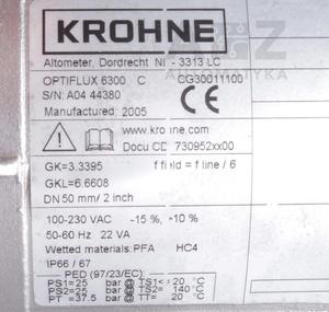 Medidor de Flujo de Acero Inoxidable con Pantalla LCD Krohne Optiflux 6300C PN25 DN50, Instrumento de Control de Procesos - Product Image 4