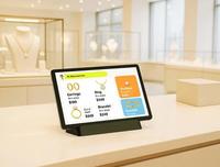 Tableta Android de 10.95 Pulgadas con Base de Carga, Terminal NFC Bajo Pantalla para Pagos sin Contacto, Sistema SoftPOS para Minoristas, GMS, ODM, OEM