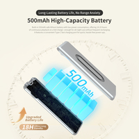 Haut-parleur à conduction osseuse ultra-mince pour oreiller, haut-parleur sous oreiller 500 mAh avec carte TF, aide au sommeil