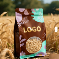 Sachets refermables en Mylar de qualité alimentaire avec fenêtre transparente, fermeture éclair refermable pour l'emballage des aliments et du thé, taille personnalisée disponible