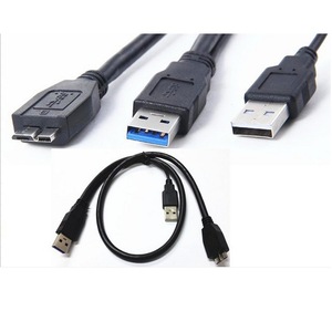 Cable de datos USB 3.0 de 0,5 m con doble cabezal USB a Micro B tipo Y con alimentación para disco duro portátil - Product Image 5