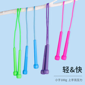 เชือกกระโดดพีวีซีแบบปรับได้สำหรับฟิตเนสและการปรับรูปร่างใช้ในบ้านได้ทั้งชายและหญิงสีฟ้าสีแดงสีเขียวสีม่วง - Product Image 2