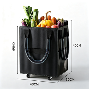 340L Commercial Grocery <b>Cart</b> Large Capacity Heavy Duty Wire Trolley Silent <b>Rolling</b> Wheels Supermarket Store Use Set Kit Pro - Product Image 5