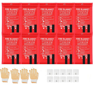 Couverture anti-feu de haute qualité, kit de sécurité d'urgence, fibre de verre ignifuge <span class=keywords><strong>pour</strong></span> la maison, la cuisine, la voiture - Product Image 4