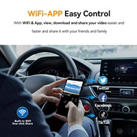 2023 Mini caméscope automatique à commande vocale avec WiFi intégré avant 2160P arrière 1080P double caméra vidéo dvr de voiture blackbox dash cam 4K