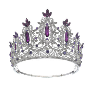 <span class=keywords><strong>Couronne</strong></span> de mariée de luxe en strass de cristal, accessoires de diadème pour concours de beauté et <span class=keywords><strong>mariage</strong></span> - Product Image 1