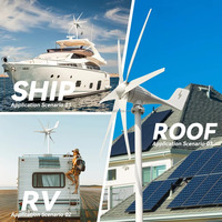 Générateur d'énergie éolienne horizontal personnalisé en usine, économiseur d'énergie alternatif pour usage domestique, avec 3 à 6 pales, 800 W, 12 V, 24 V