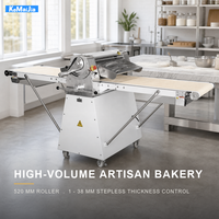 Laminoir à pâte professionnel pour sol commercial, épaisseur réglable 1-38 mm, en acier inoxydable, équipement de boulangerie et pâtisserie