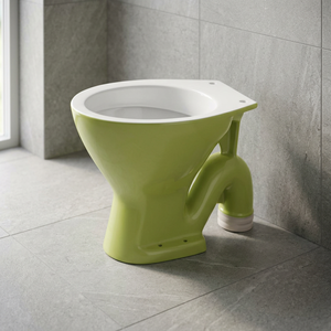 Ensemble WC européen décoratif en céramique Vitrosa bleu bicolore avec siphon S/P - Product Image 3