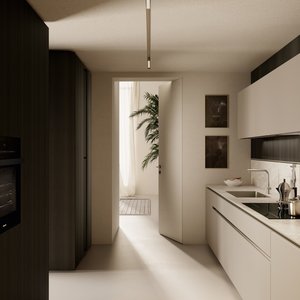 Mueble de Cocina Moderno con Puerta y Panel de MDF en Acabado Gris Claro para Uso en Hogares Contemporáneos - Product Image 2