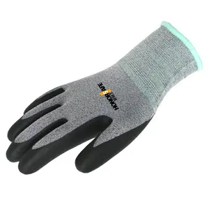 Manufacture Factory Price Wholesale Gloves 15G Spandex Liner Micro Foam Palm Coated Breathable General Work Gloves Nylon