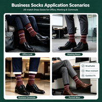 Chaussettes habillées jacquard de luxe pour homme, douces et respirantes, motifs variés, vente en gros directe usine