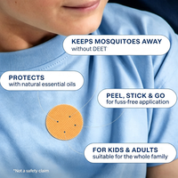 Autocollants anti-moustiques naturels avec logo personnalisé, patchs anti-moustiques pour la protection familiale en extérieur, camping, voyage