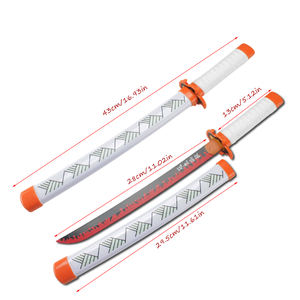 Espada de Demon Slayer de Plástico Navideña, Kimetsu No Yaiba, Tanjiro, Espada Katana de <span class=keywords><strong>Cosplay</strong></span> de Anime, Adorno de Escritorio - Product Image 3