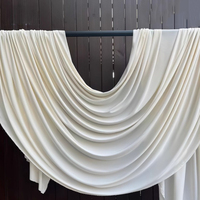 Rideau de mariage couleur crème style champagne, toile de fond de mariage champagne, draperie en tissu crème pour mariage