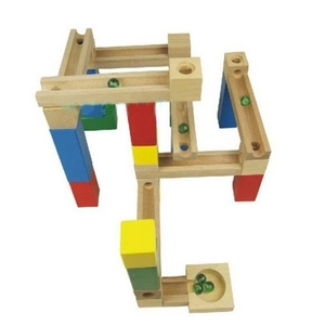 Early Educational Hand-eye Coordination Wooden 54pcs <strong>Marble</strong> <strong>Run</strong> Construction Blocks <strong>Toy</strong> for Kids Gifts - Product Image 5