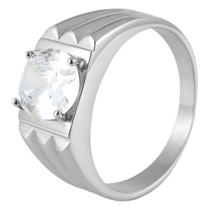 Bague pour homme en acier inoxydable Yunnique avec pierre précieuse rouge sertie à griffes, design géométrique quadrilatère, bijou de mariage, cadeau - Product Image 5