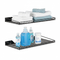 Étagère murale robuste pour outils de bricolage, support de rangement mural en métal pour garage, placard et buanderie