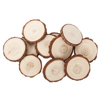 Tranches de bois naturel non finies pour l'artisanat d'art, mariage, noël, projets de bricolage