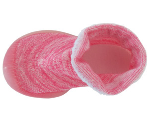 <span class=keywords><strong>Rosa</strong></span> Calzini Del Pattino di Bambino Personalizzato Infantile Morbido Anti-Slittamento TPE Suola Scarpe Prewalk - Product Image 5