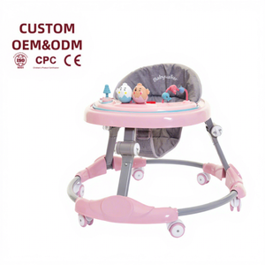 Fabrika ucuz hafif müzik bebek aktivite öğrenme yürüteç taşınabilir yemek tabağı çocuklar basit 6 tekerlekler ile katlanabilir bebek yürüteci - Product Image 1