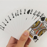 Jeu de cartes de poker personnalisé Solitaire Original Standard avec bord doré plaqué or, 52 cartes