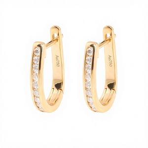 Pendientes de Plata de Ley con Diseño Nuevo, Estilo Vintage PROVENCE, Certificados por GRA, con Piedras de Moissanita en Engaste de Garra, para Mujer - Product Image 4