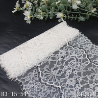 Fabricant de dentelle, dentelle noire de 22 cm, 100% nylon, dentelle française encaje chantilly rouge, tissu en dentelle florale, bordure en dentelle cils pour robe, lingerie