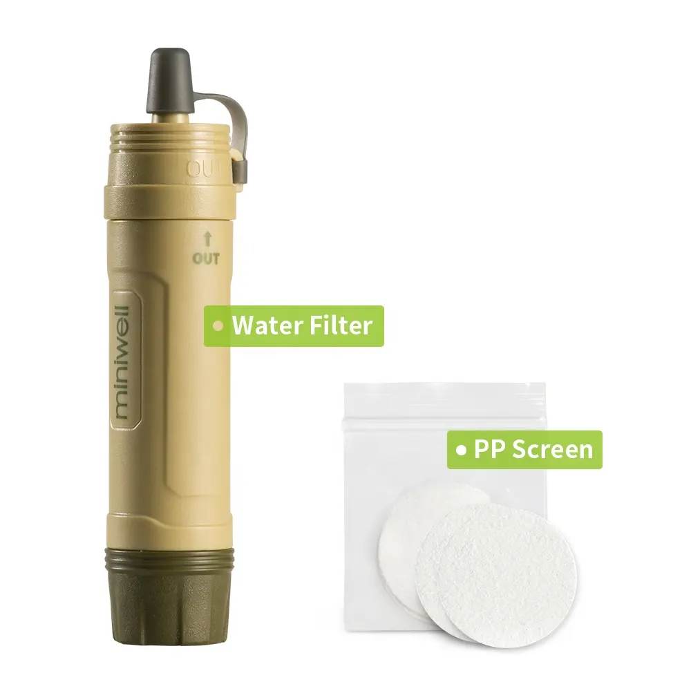 miniwell camping water filter for survival or emergency prepardness