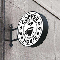 Lumières de signalisation pour magasin d'entreprise, boîte lumineuse LED circulaire, enseigne lumineuse, enseigne commerciale, lettres lumineuses, enseigne lumineuse LED personnalisée, enseigne lumineuse 3D
