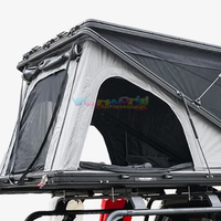 Tente imperméable de toit de véhicule avec support en aluminium Dachzelt tente de toit de voiture à coque dure respirante pour le camping en voiture d'été