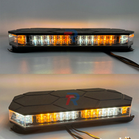 14 pulgadas 42 LED Carcasa negra única Techo de coche Barra de luz de advertencia Lámpara de tráfico de seguridad vial de emergencia con controlador digital