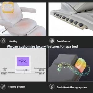 Lit de <span class=keywords><strong>massage</strong></span> extérieur vert de luxe avec housse personnalisée et en cuir pour lit de spa de <span class=keywords><strong>massage</strong></span> complet pour salons de <span class=keywords><strong>massage</strong></span> haut de gamme - Product Image 4