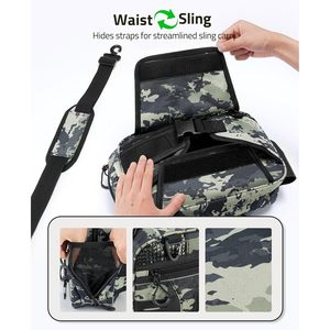 CVLIFE Fishing Waist Pack 10-19L Water Resistant With <b>Rod</b> <b>Holder</b> And Tackle Box For Outdoor Use - Product Image 4