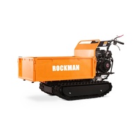 Mini dumper hydraulique de chenille de la puissance 500KG de l'essence 9hp monté sur chenilles résistantes pour le chantier de construction