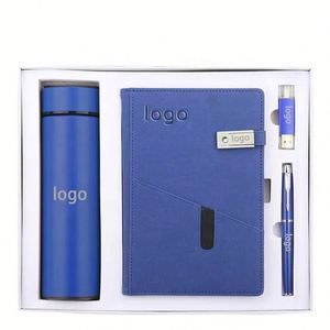 Coffret Cadeau d'Entreprise Haut de Gamme avec Batterie Externe, Clé USB et Stylo Métallique de Signature, Coffret Cadeau en Cuir pour Salon Professionnel - Product Image 1