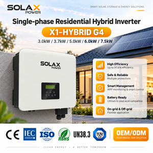 Convertisseur hybride solaire X1-<span class=keywords><strong>HYBRID</strong></span> <span class=keywords><strong>G4</strong></span> 2 MPPT 80-480V pour batterie au plomb-acide, stockage d'énergie domestique, convertisseur de stockage hybride - Product Image 1