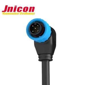 IP67 Không Thấm Nước 90 Độ 5 <span class=keywords><strong>Pin</strong></span> Hình Chữ Nhật Kết Nối Đẩy Khóa Dây Gắn Thông Tư Cắm Đúc Với Cáp - Product Image 2