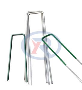 Piquets de jardin en acier en forme de U, galvanisés/revêtus par poudre, pour tapis anti-mauvaises herbes, gazon et couvre-sol - Product Image 4