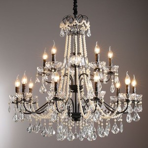 Iluminación elegante, candelabro de vela de cristal negro Vintage clásico francés, comedor Retro de lujo - Product Image 3