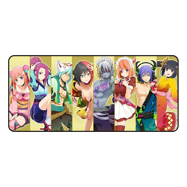 Professional Anime Mouse Pad With Eco-Friendly Rubber Material High Quality Fabric Mousepad Heat Transfer Desktop Mat