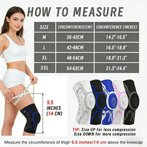 <span class=keywords><strong>Genouillère</strong></span> <span class=keywords><strong>de</strong></span> compression tricotée avec ressort en silicone, stabilisateurs latéraux et système <span class=keywords><strong>de</strong></span> réglage pour le <span class=keywords><strong>sport</strong></span> - Product Image 5